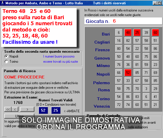 bersaglio lotto, un metodo per il gioco del lotto