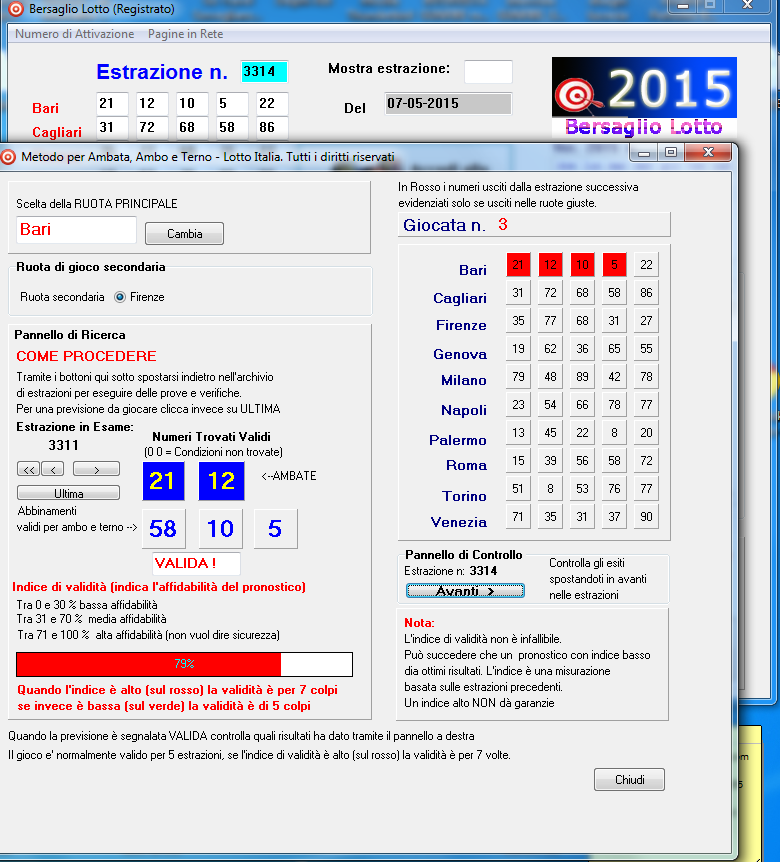 quaterna al lotto