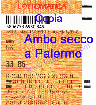 ambo secco metodo lotto
