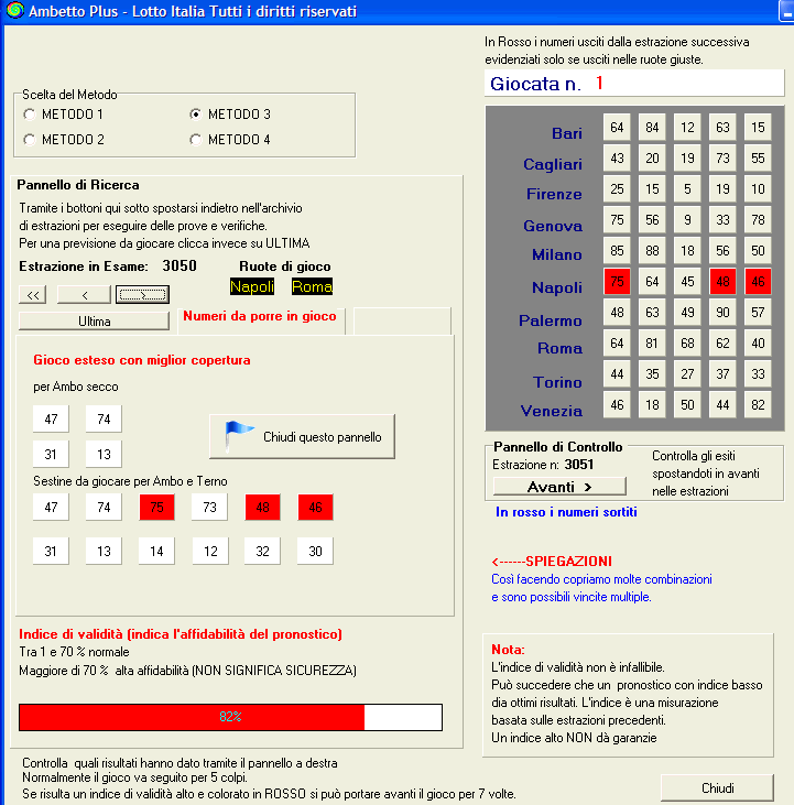 programma per il lotto: ambo e ambetto plus